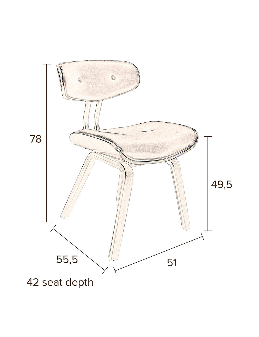 Stuhl Blackwood in Schwarz präsentiert im Onlineshop von KAQTU Design AG. Stuhl ist von Dutchbone