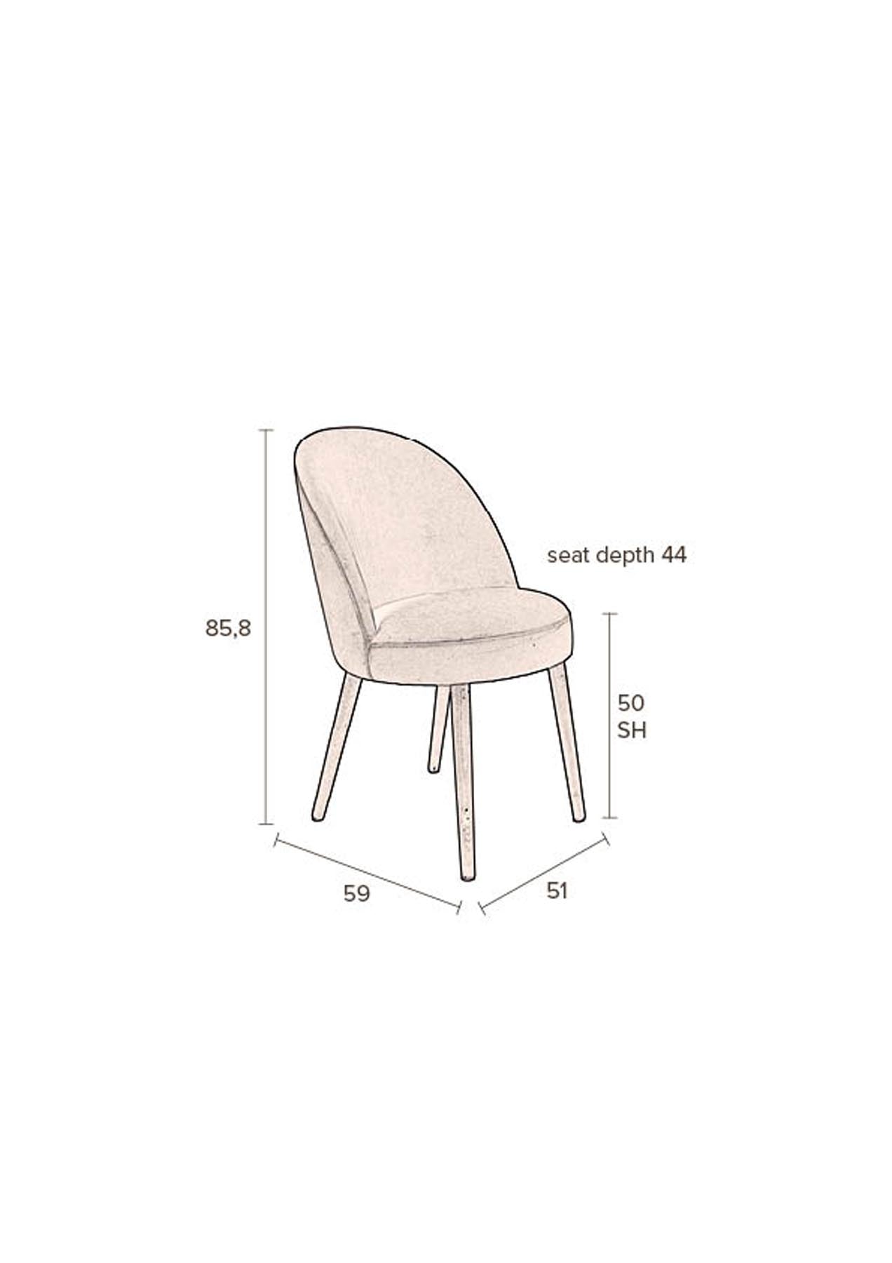 Stuhl Barbara in Camel präsentiert im Onlineshop von KAQTU Design AG. Stuhl ist von Dutchbone