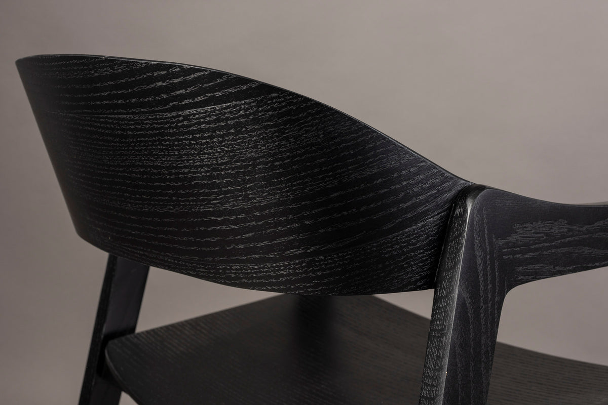 Stuhl Westlake in Schwarz präsentiert im Onlineshop von KAQTU Design AG. Stuhl mit Armlehne ist von Dutchbone