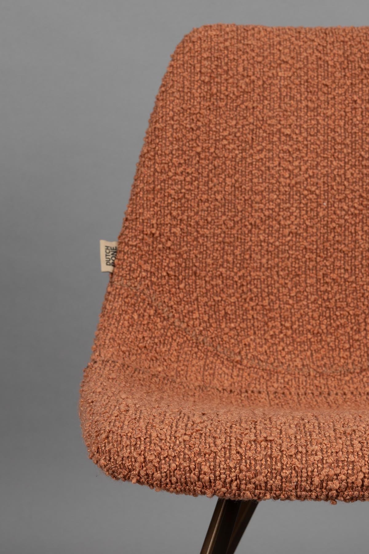 Franky Stuhl Bouclé in Schwarz präsentiert im Onlineshop von KAQTU Design AG. Stuhl ist von Dutchbone