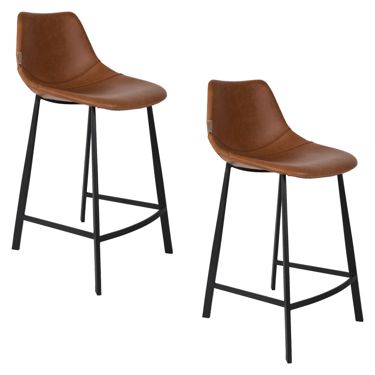 Barstuhl Franky in Braun / Kunstleder präsentiert im Onlineshop von KAQTU Design AG. Barstuhl ist von Dutchbone