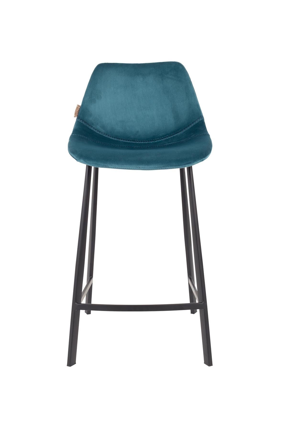 Barstuhl Franky Velvet in Petrol präsentiert im Onlineshop von KAQTU Design AG. Barstuhl ist von Dutchbone