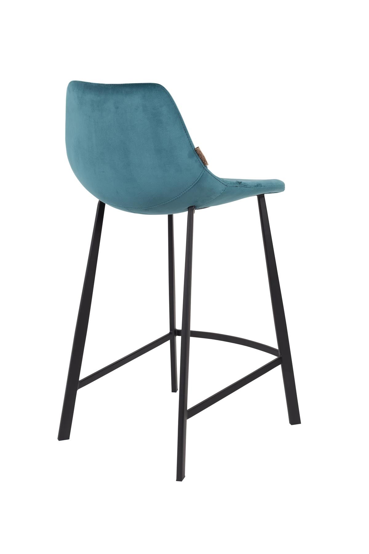 Barstuhl Franky Velvet in Petrol präsentiert im Onlineshop von KAQTU Design AG. Barstuhl ist von Dutchbone