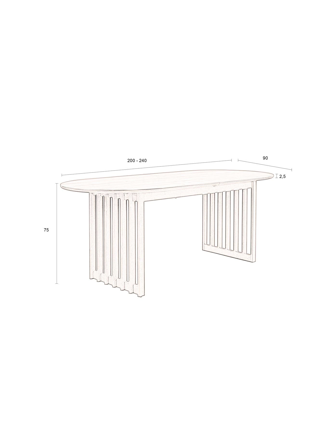 Tisch Barlet in Walnuss präsentiert im Onlineshop von KAQTU Design AG. Esstisch ist von Dutchbone