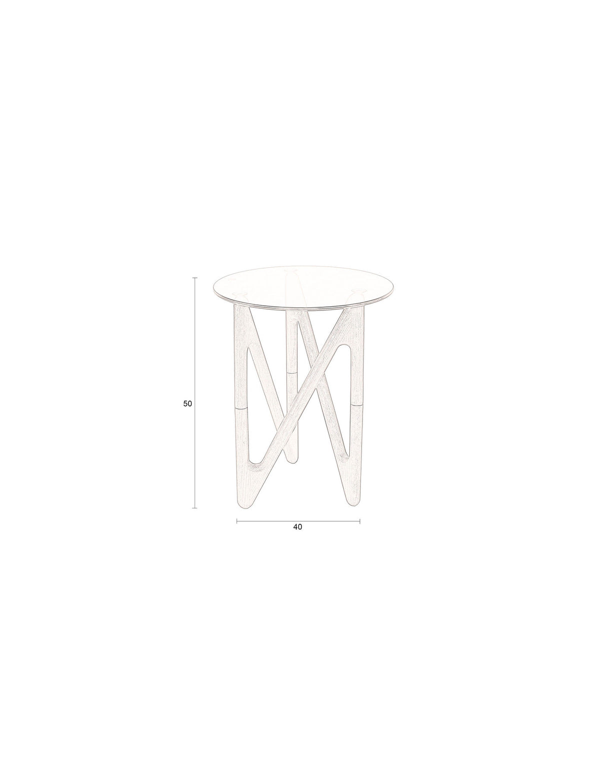 Beistelltisch Naia in Dunkelgrau / Walnuss präsentiert im Onlineshop von KAQTU Design AG. Beistelltisch ist von Dutchbone