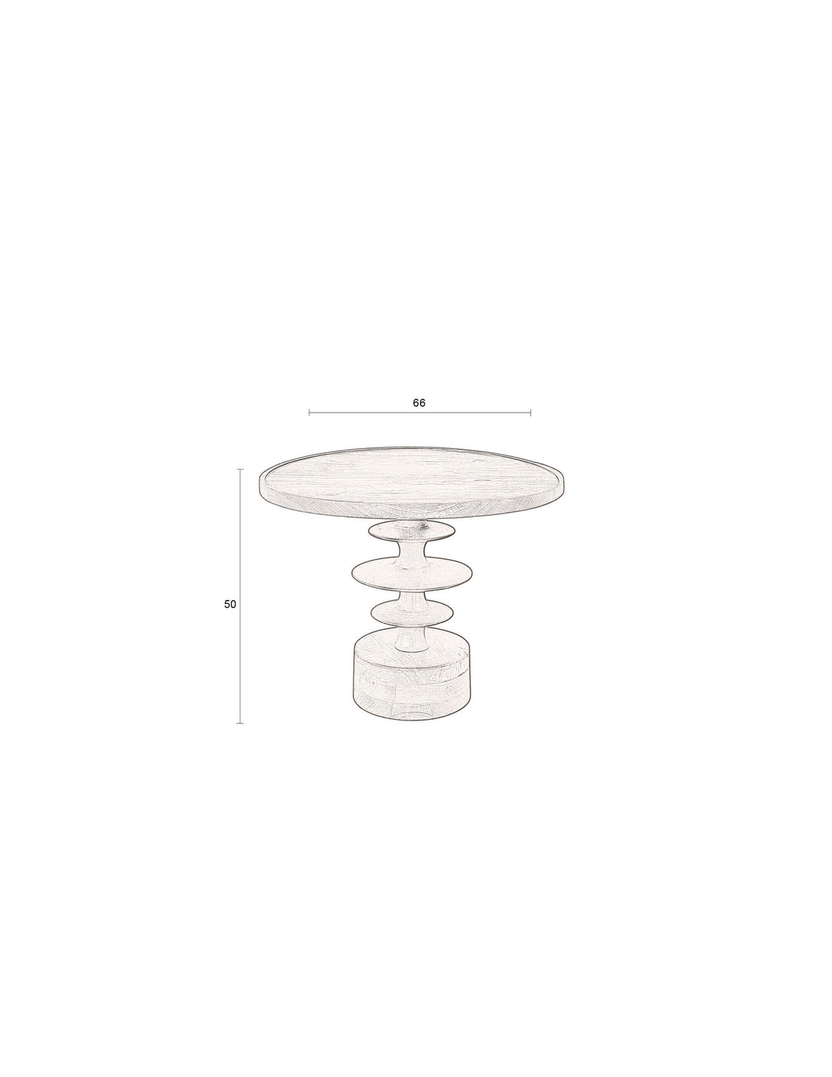 Kaffeetisch Cath in Walnuss präsentiert im Onlineshop von KAQTU Design AG. Couchtisch ist von Dutchbone
