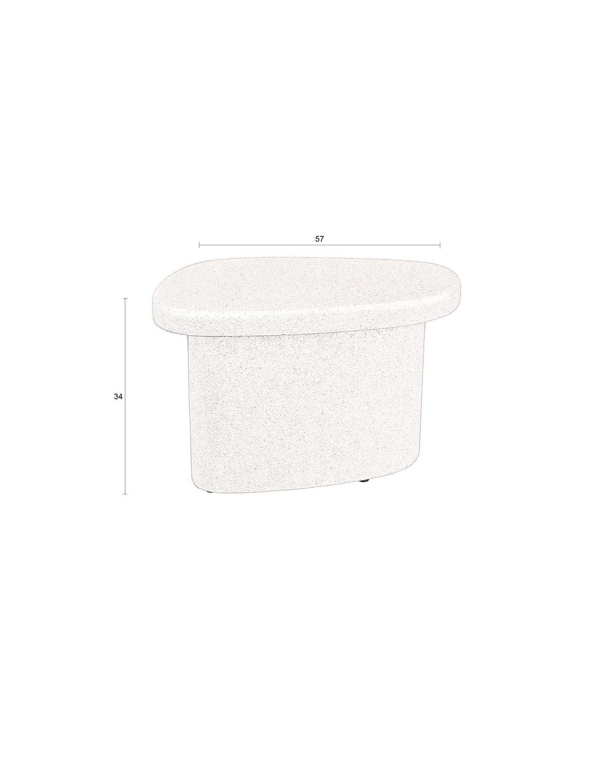 Beistelltisch Veda Low in Beige präsentiert im Onlineshop von KAQTU Design AG. Beistelltisch ist von Dutchbone