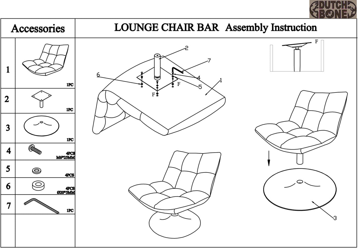 Loungesessel Bar in Grau präsentiert im Onlineshop von KAQTU Design AG. Sessel ist von Dutchbone