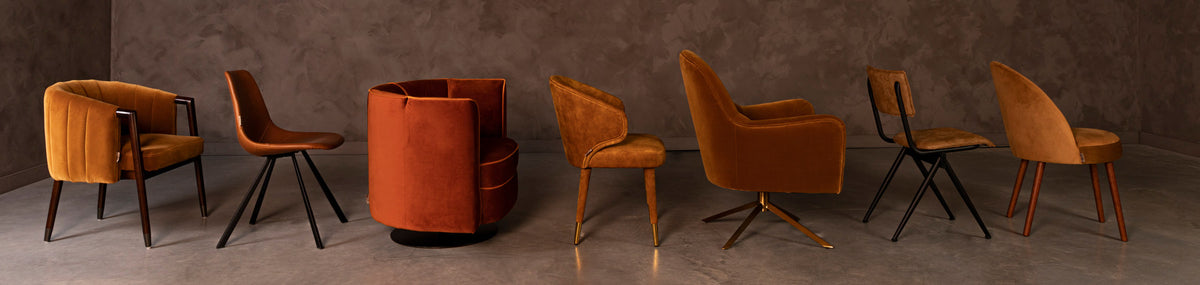 Loungesessel Flower in Orange präsentiert im Onlineshop von KAQTU Design AG. Sessel ist von Dutchbone