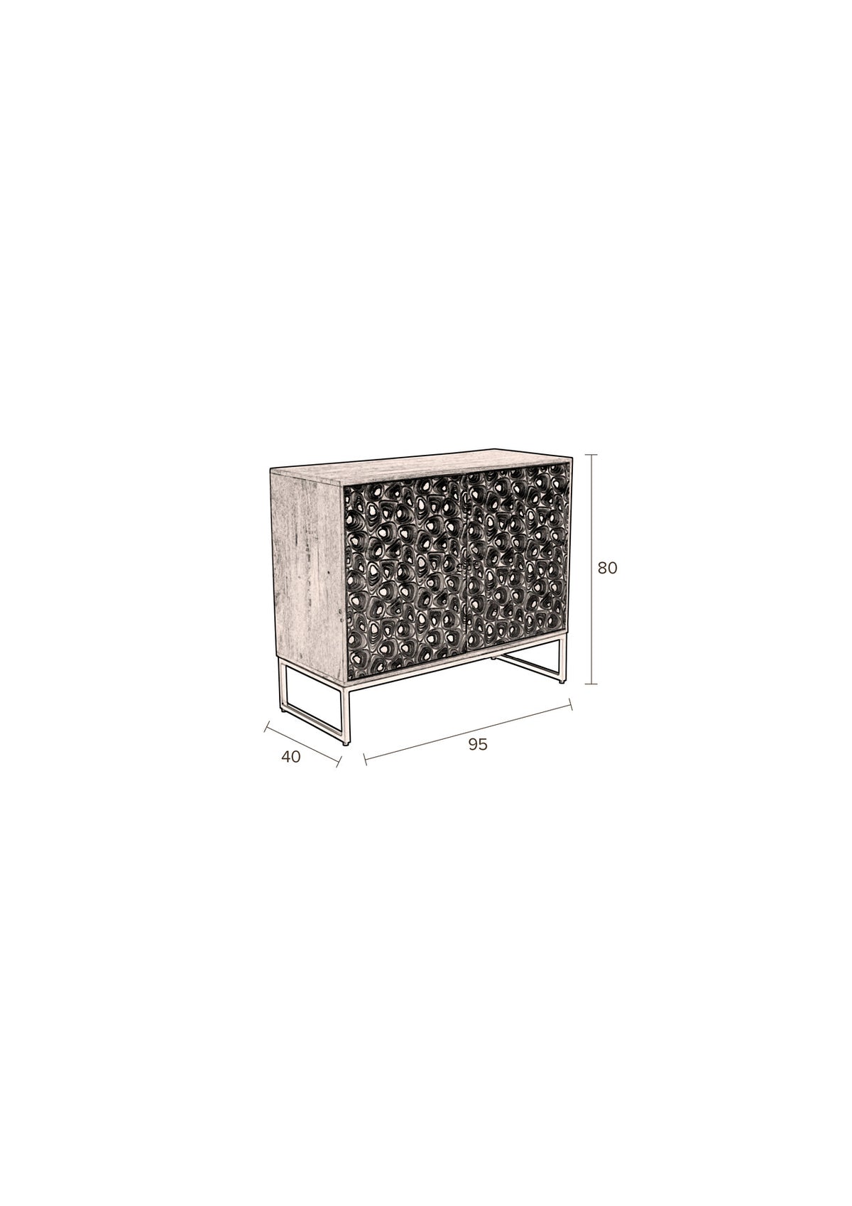Kabinet Meena in Mehrfarbig präsentiert im Onlineshop von KAQTU Design AG. Cabinet ist von Dutchbone