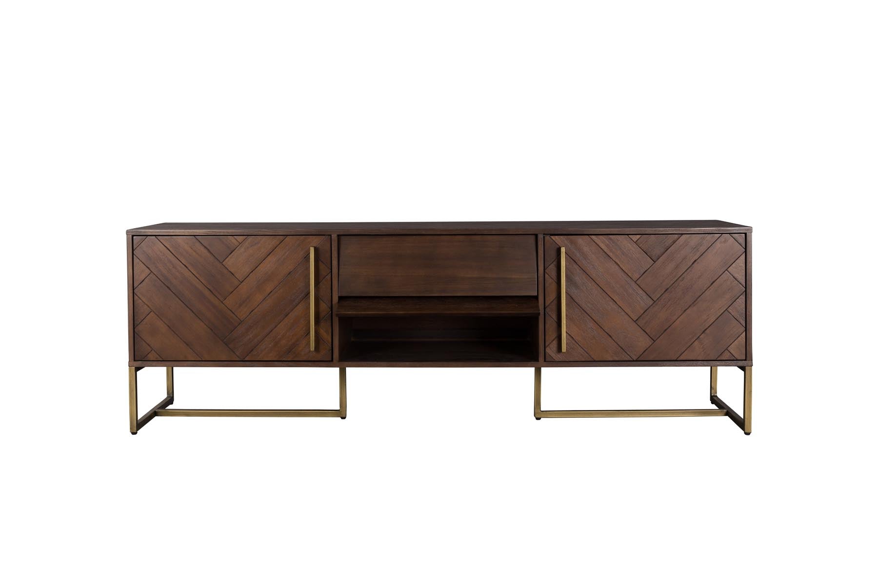 Sideboard Class Low in Braun/Messing präsentiert im Onlineshop von KAQTU Design AG. Sideboard ist von Dutchbone