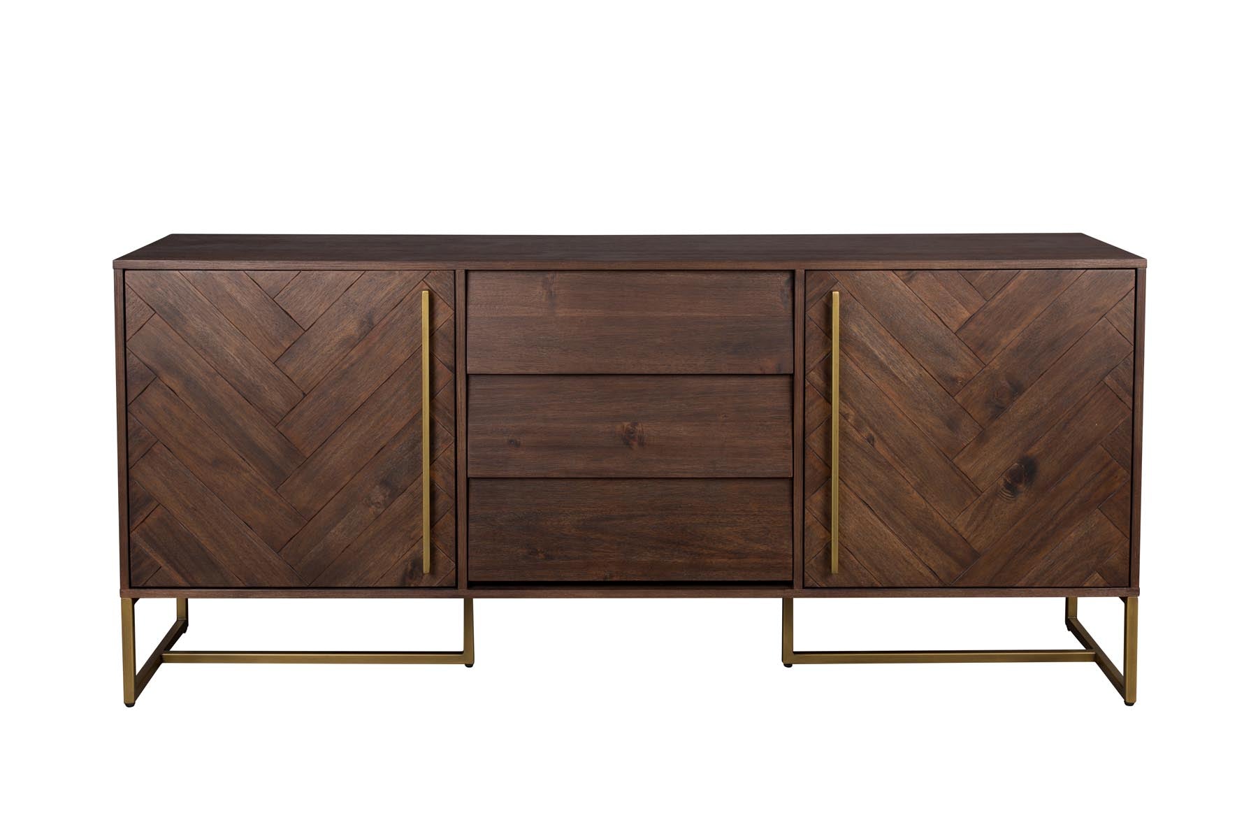 Sideboard Class High in Braun/Messing präsentiert im Onlineshop von KAQTU Design AG. Sideboard ist von Dutchbone