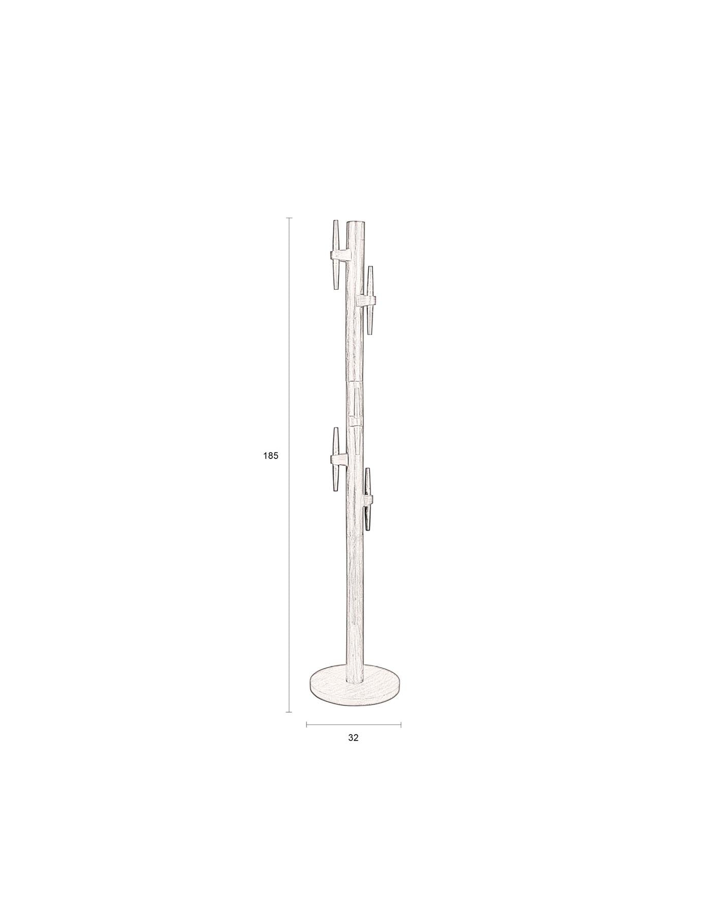 Garderobe Jakub in Walnuss präsentiert im Onlineshop von KAQTU Design AG. Garderobe ist von Dutchbone