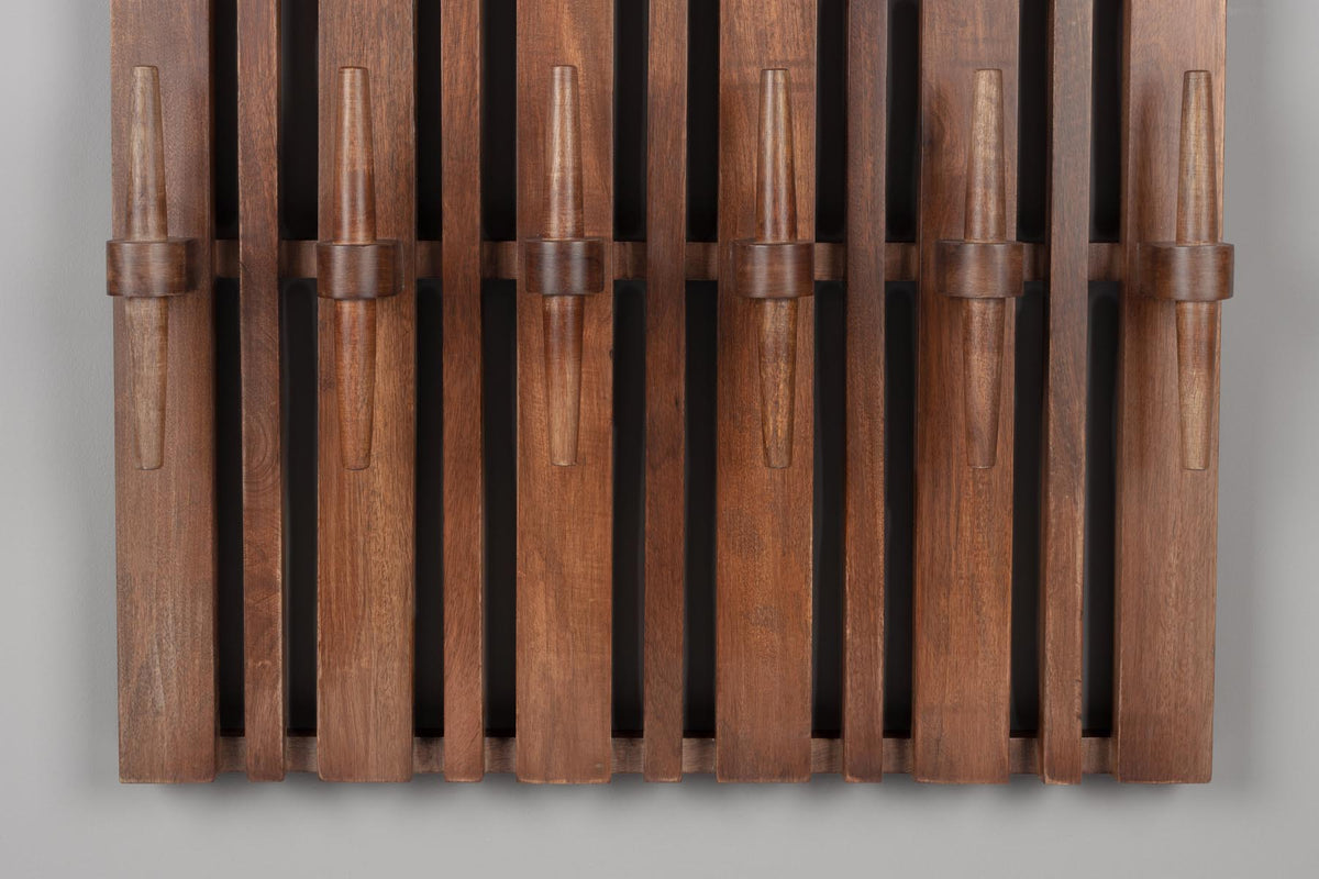 Wandgarderobe Jakub in Walnuss präsentiert im Onlineshop von KAQTU Design AG. Garderobe ist von Dutchbone