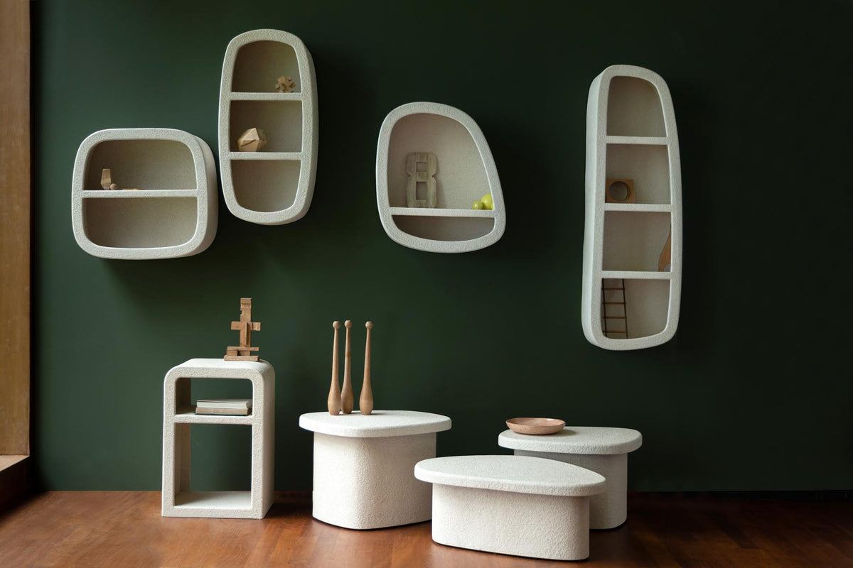 Wandregal Veda 2 Shelves in Beige präsentiert im Onlineshop von KAQTU Design AG. Wandregal ist von Dutchbone