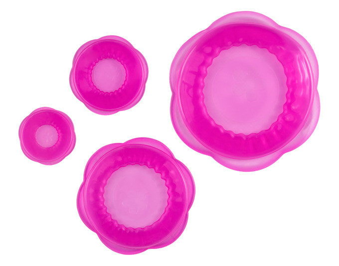 KOCHBLUME Abdeckhauben Stretch-ii 4er Set ø 4/5.5/8/10.5 cm pink in Assortiert präsentiert im Onlineshop von KAQTU Design AG. Pfannendeckel ist von KOCHBLUME