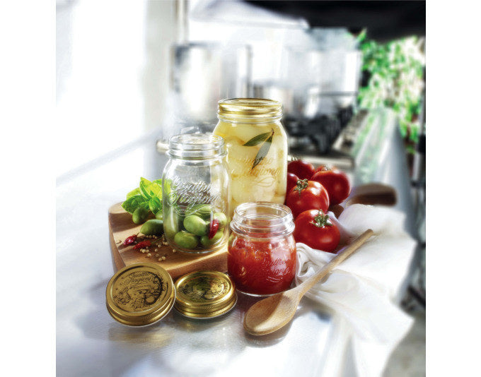 EINKOCHWELT Konservenglas Quattro Stagioni 2000 ml in Transparent, Gold präsentiert im Onlineshop von KAQTU Design AG. Einmachgläser ist von EINKOCHWELT