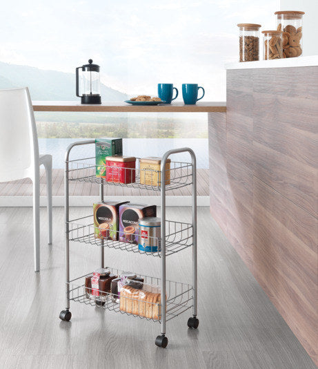 METALTEX Allzweckwagen Lugano schilber in Silbergrau, Grau präsentiert im Onlineshop von KAQTU Design AG. Servierwagen ist von METALTEX