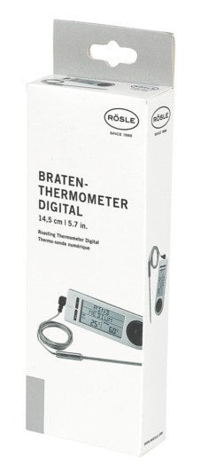 RÖSLE Bratenthermometer digital 14.5x1.7x4.8 cm in Silber präsentiert im Onlineshop von KAQTU Design AG. Grillthermometer ist von RÖSLE