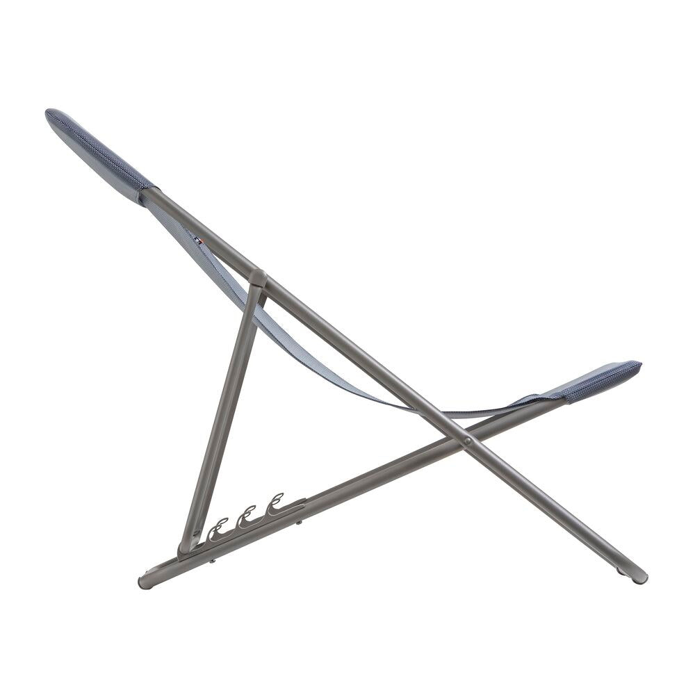 LAFUMA Sessel Maxi Transat ocean II Gestell titane in Ocean, Blau, Titane, Grau präsentiert im Onlineshop von KAQTU Design AG. Liegestuhl ist von LAFUMA