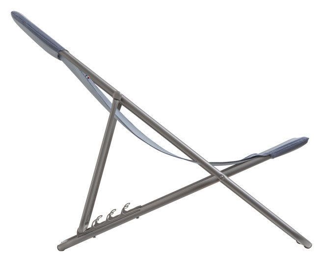 LAFUMA Sessel Maxi Transat ocean II Gestell titane in Ocean, Blau, Titane, Grau präsentiert im Onlineshop von KAQTU Design AG. Liegestuhl ist von LAFUMA