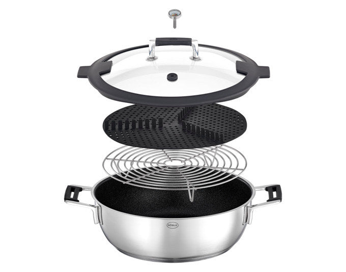 RÖSLE Dampfgarer SilencePro Pro Resit ø 28 cm in präsentiert im Onlineshop von KAQTU Design AG. Dampfkochtopf ist von RÖSLE