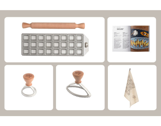 MARCATO Promotions Set Ravioli Like A Pro in Silber, Natur, Braun präsentiert im Onlineshop von KAQTU Design AG. Pasta ist von MARCATO