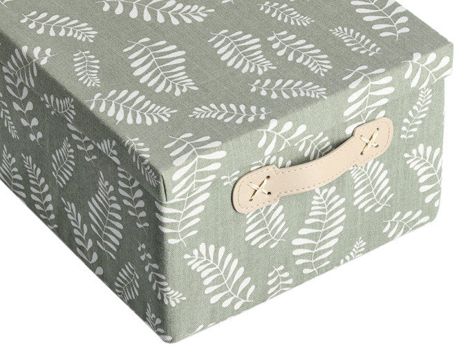 ZELLER Aufbewahrungsbox Leaves 36x26x16.5 cm in Grün, Beige, Braun präsentiert im Onlineshop von KAQTU Design AG. Aufbewahrungsboxen ist von ZELLER PRESENT