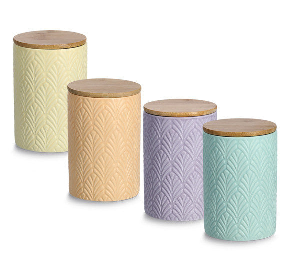 ZELLER Vorratsdose mit Bambusdeckel lila 0.72 l in Lila, Violett präsentiert im Onlineshop von KAQTU Design AG. Vorratsbehälter ist von ZELLER PRESENT