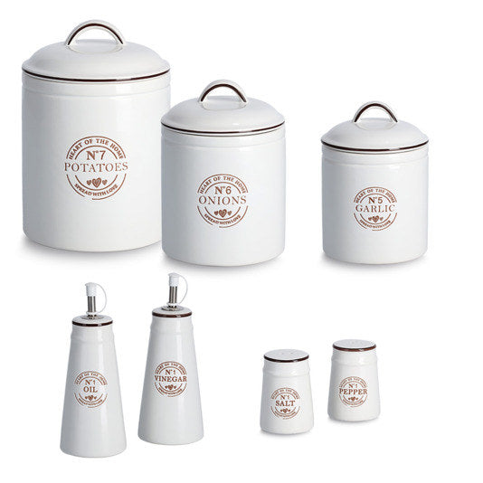 ZELLER Salz und Pfefferstreuer-Set ø 6x8.8 cm in Weiss, Dekoriert präsentiert im Onlineshop von KAQTU Design AG. Streuer ist von ZELLER PRESENT
