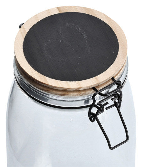 ZELLER Vorratsglas mit Deckel Bügelverschluss 1500 ml in Transparent, Natur, Braun, Schwarz präsentiert im Onlineshop von KAQTU Design AG. Vorratsbehälter ist von ZELLER PRESENT