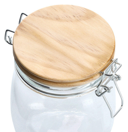 ZELLER Vorratsglas Heart 750 ml in Transparent, Natur, Braun präsentiert im Onlineshop von KAQTU Design AG. Vorratsbehälter ist von ZELLER PRESENT