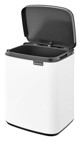 BRABANTIA Abfallbehälter Bo white 7 l in White, Weiss präsentiert im Onlineshop von KAQTU Design AG. Mülleimer ist von BRABANTIA