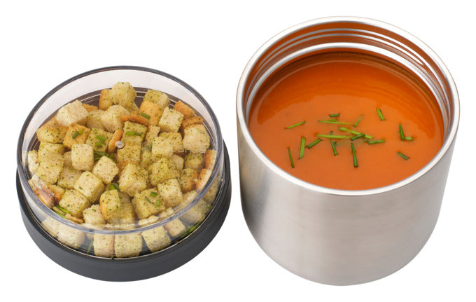 BRABANTIA Joghurtbecher Inox Make & Take dark grey 0.5 l in präsentiert im Onlineshop von KAQTU Design AG. Glas ist von BRABANTIA