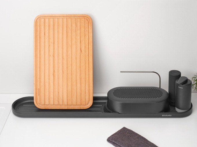 BRABANTIA Abwaschset SinkStyle 4-teilig mineral infinite grey in Mineral infinite grey, Grau präsentiert im Onlineshop von KAQTU Design AG. Abwasch ist von BRABANTIA