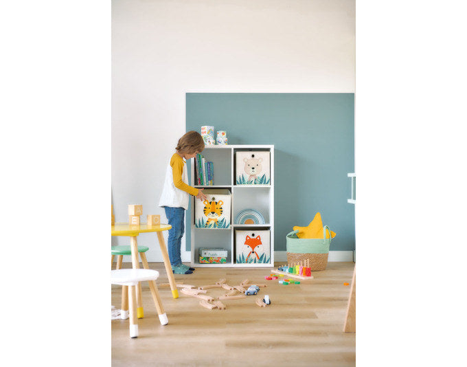 ZELLER Aufbewahrungsbox Fuchs 28x28 cm in Beige, Braun, Bedruckt präsentiert im Onlineshop von KAQTU Design AG. Aufbewahrungsboxen ist von ZELLER PRESENT