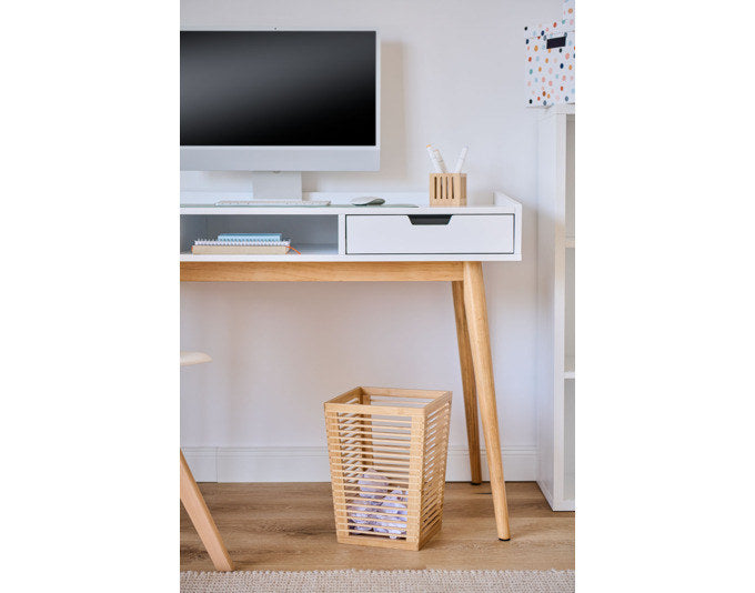 ZELLER Papierkorb Bambus 23.5x23.5x33 cm in Natur, Braun präsentiert im Onlineshop von KAQTU Design AG. Papierkorb ist von ZELLER PRESENT