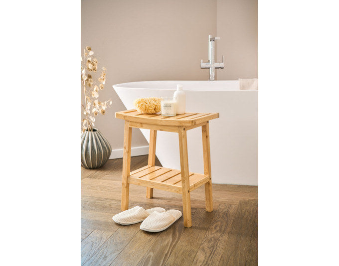 ZELLER Hocker mit Ablage Bambus 40x25x46 cm in Natur, Braun präsentiert im Onlineshop von KAQTU Design AG. Hocker ist von ZELLER PRESENT