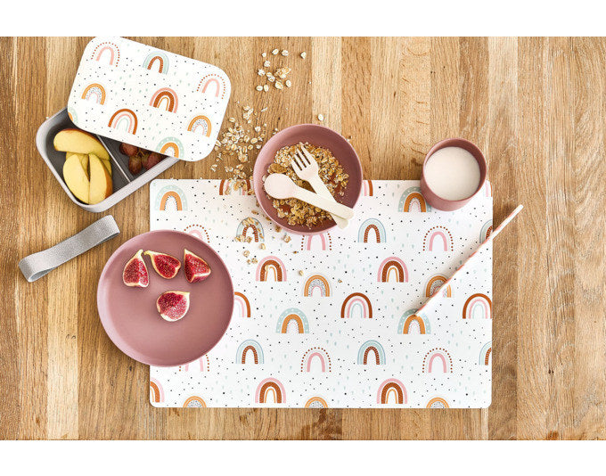 ZELLER Tischset Rainbow Kunststoff 45x30 cm in Weiss, Dekoriert präsentiert im Onlineshop von KAQTU Design AG. Tischset ist von ZELLER PRESENT