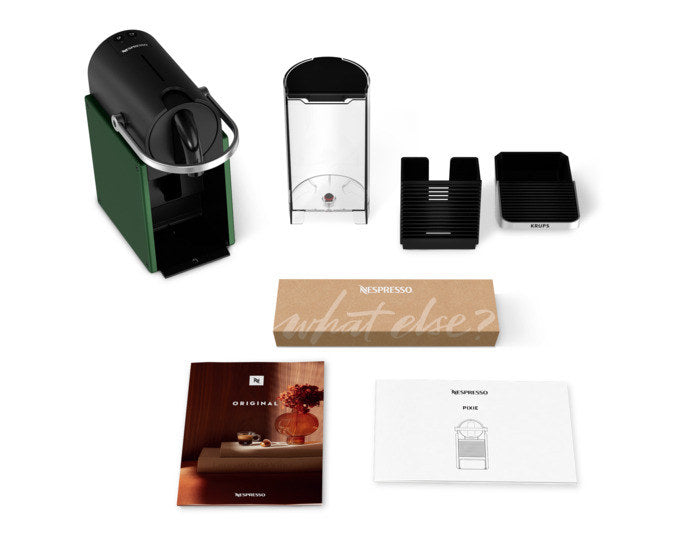 KRUPS Nespresso Kaffeemaschine Pixie dark green in Dark Green präsentiert im Onlineshop von KAQTU Design AG. Kaffeemaschine ist von KRUPS