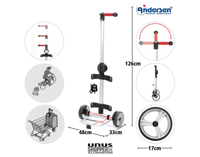 ANDERSEN Einkaufswagen Unus Auke flieder in Flieder, Violett präsentiert im Onlineshop von KAQTU Design AG. Haushaltshilfen ist von ANDERSEN