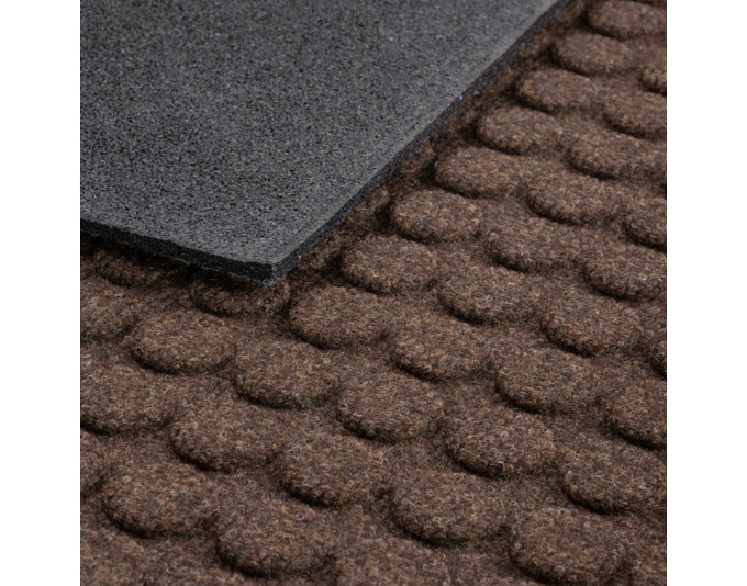 Braune MULTY HOME Fussmatte Contours Rounds in der Größe 50x80 cm, ideal für Eingangsbereiche und als stilvolle Fußmatte.