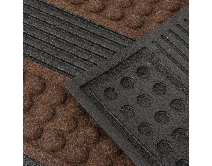 Fussmatte Scrape'n Brush in braun/anthrazit, 45x75 cm, ideal für Eingänge, robust und schmutzabweisend, von MULTY HOME EUROPE.