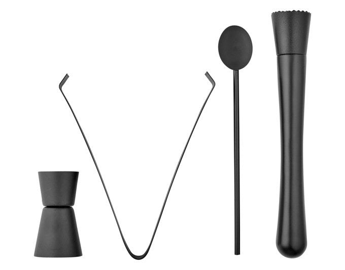 TEMPA Cocktailset 5-tlg. Aurora black matt in präsentiert im Onlineshop von KAQTU Design AG. Shaker ist von TEMPA