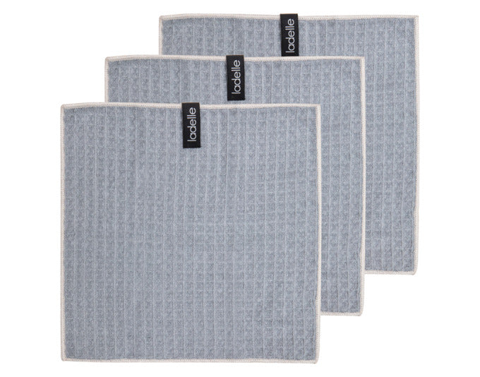 LADELLE Spültuch Mega Waffle grey 30x30 cm 3 Stk. in präsentiert im Onlineshop von KAQTU Design AG. Küchentuch ist von LADELLE