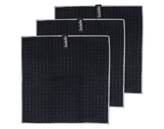 LADELLE Spültuch Mega Waffle black 30x30 cm 3 Stk. in präsentiert im Onlineshop von KAQTU Design AG. Küchentuch ist von LADELLE