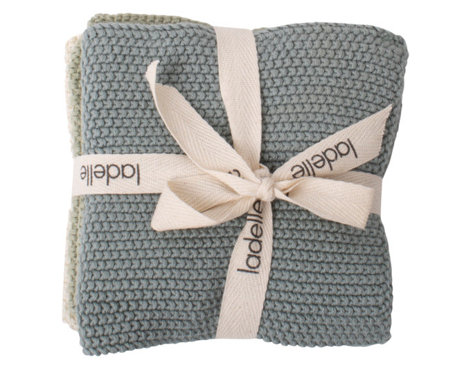 LADELLE Spültuch Eco Knitted sage 27x27 cm 3 Stk. in präsentiert im Onlineshop von KAQTU Design AG. Küchentuch ist von LADELLE