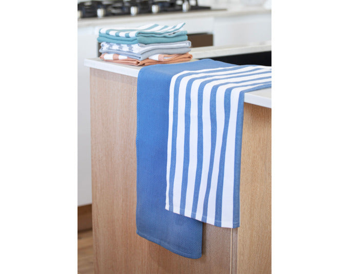 LADELLE Küchentuch Raya Cotton Bamboo blue 50x70 cm 2 Stk. in präsentiert im Onlineshop von KAQTU Design AG. Küchentuch ist von LADELLE