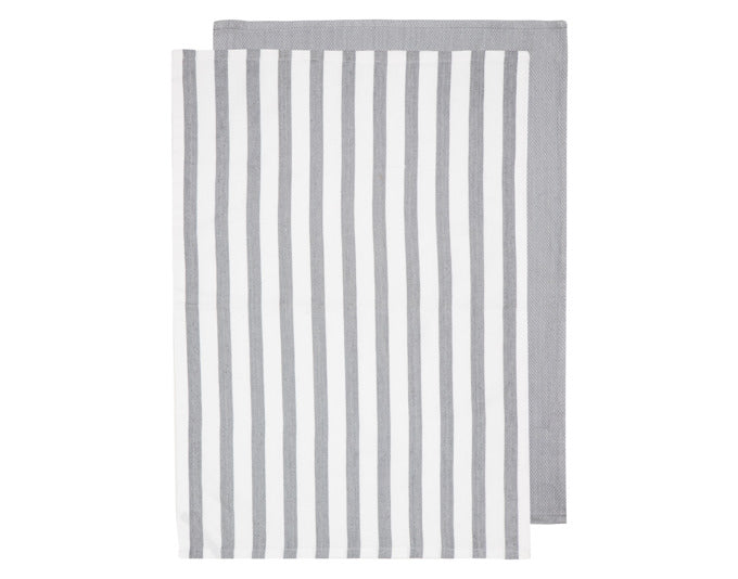 LADELLE Küchentuch Raya Cotton Bamboo grey 50x70 cm 2 Stk. in präsentiert im Onlineshop von KAQTU Design AG. Küchentuch ist von LADELLE