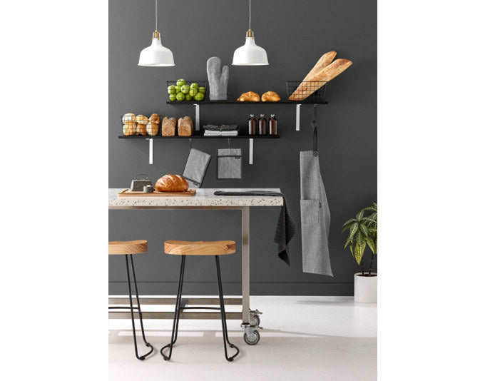 LADELLE Küchenschürze Eco Recycled charcoal 70x89 cm in Charcoal, Grau präsentiert im Onlineshop von KAQTU Design AG. Kochschürzen ist von LADELLE